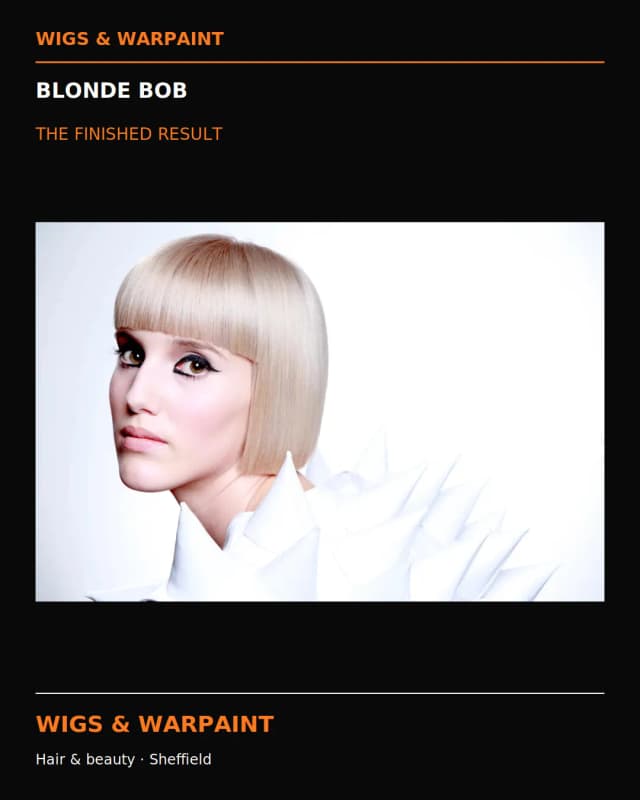 Hair and beauty results at Wigs & Warpaint Sheffield