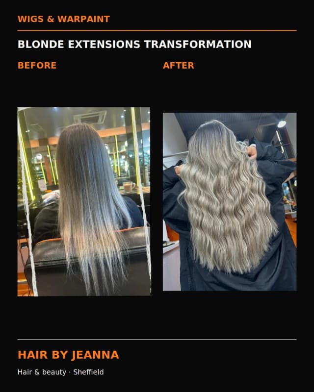 Hair and beauty results at Wigs & Warpaint Sheffield