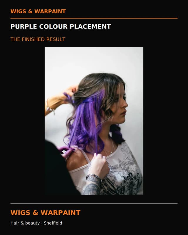 Hair and beauty results at Wigs & Warpaint Sheffield