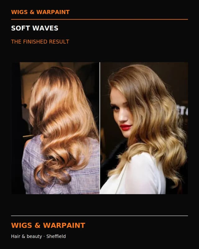 Hair and beauty results at Wigs & Warpaint Sheffield